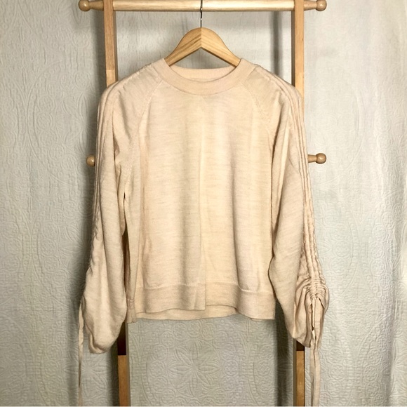Excellent Condition Ecru All Saints Ero Jumper Sweater 100% Merino Wool, Size M - Picture 4 of 5